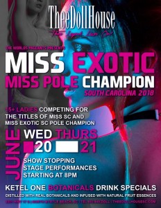 Miss Exotic Miss Pole Champion – Thee Dollhouse – Myrtle Beach, SC – USA